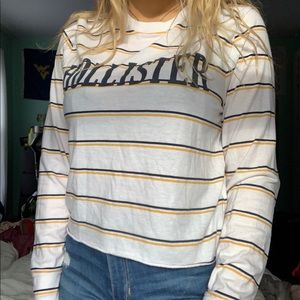 ☁️Hollister Striped Crop Top